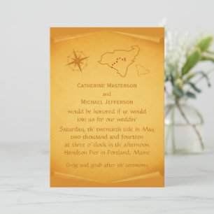 Treasure Map Wedding Invite