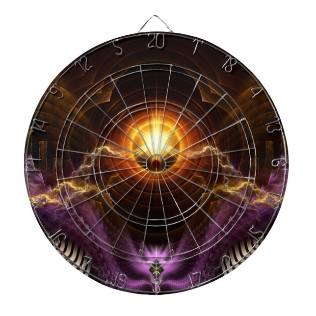 Treasure Of Night Fractal Art Dartboard (Front)