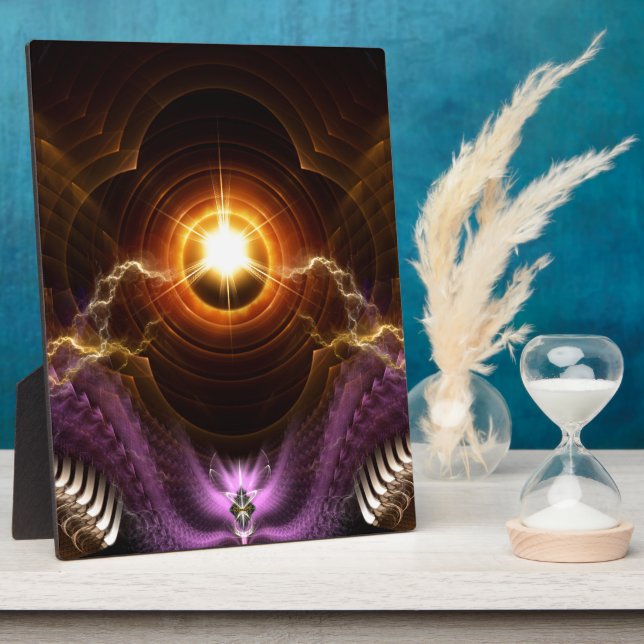 Treasure Of Night Fractal Art Plaque (Side)