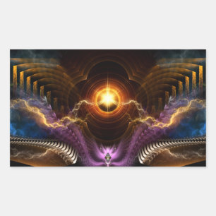 Treasure Of Night Fractal Art Rectangular Sticker