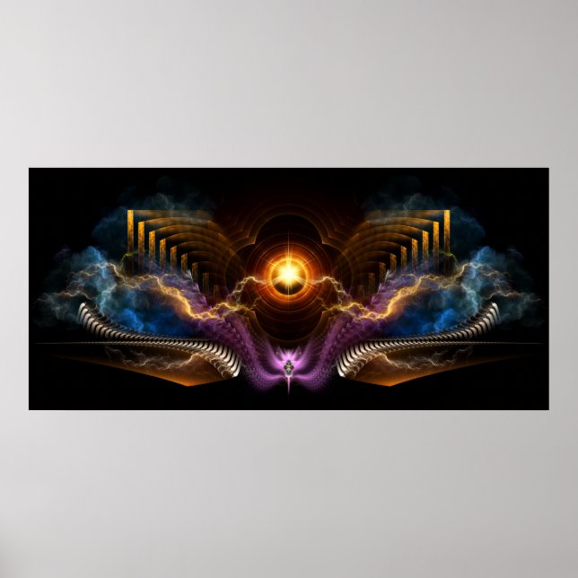 Treasure Of Night Fractal Art Wall Poster (Front)