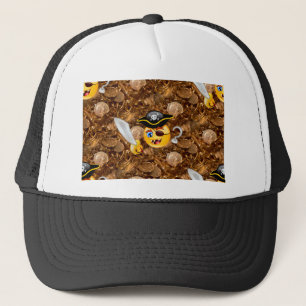 treasure pirate emoji trucker hat