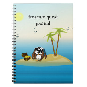 treasure quest owl spiral notebook