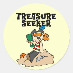 Treasure Seeker T-shirts and Gifts Classic Round Sticker