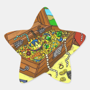 Treasure Star Stickers for birthday treat bags