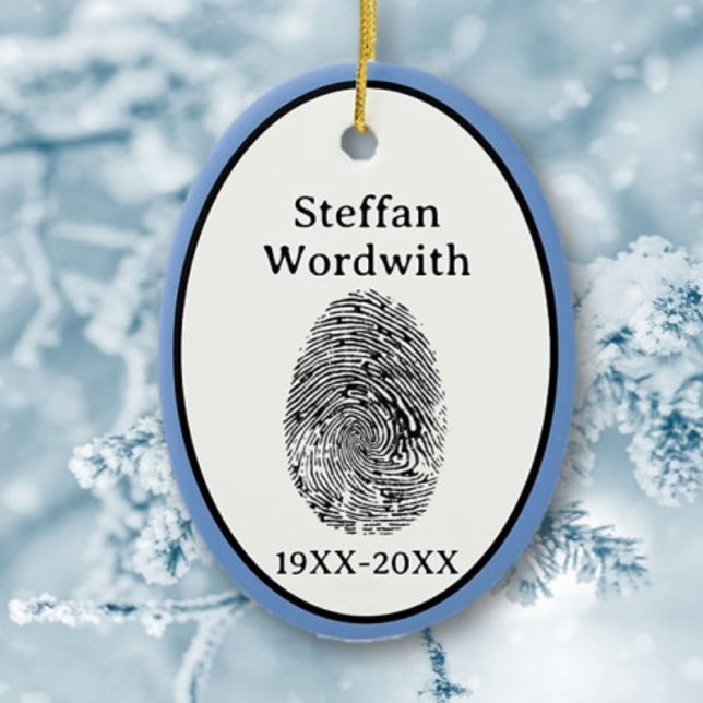 Treasured Fingerprint Memorial Ornament (Creator Uploaded)