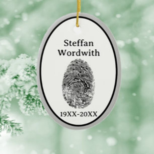 Treasured Fingerprint Memorial Ornament
