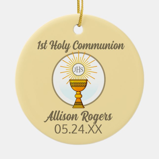 Treasured Gift! First Communion Ornament (Front)