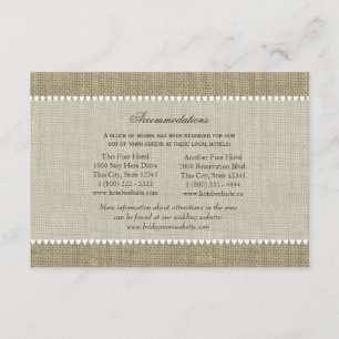 Treasured Hearts Burlap Look Directions Insert