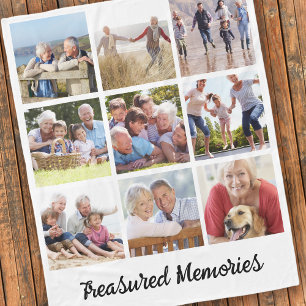 Treasured Memories  9 Photo Memorial Fleece Blanket