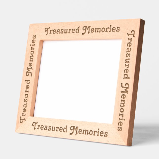"Treasured Memories" Laser Etched Frame (Left)