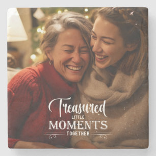 Treasured Moments White Script Stone Coaster