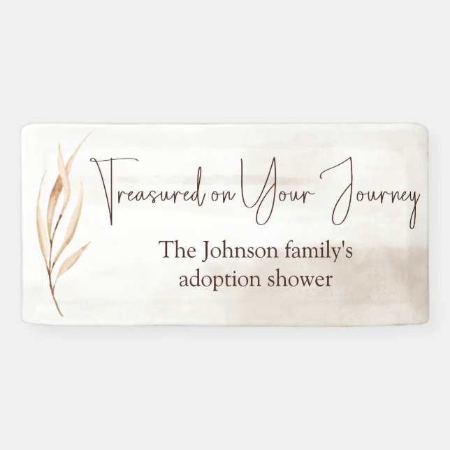 "Treasured on Your Journey" Foster Care Shower  Banner (Horizontal)