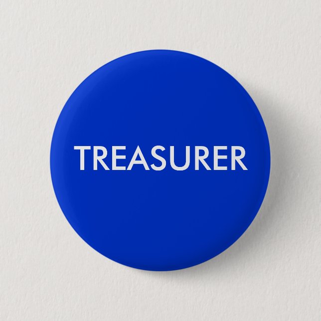 TREASURER 6 CM ROUND BADGE (Front)