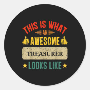 Treasurer Funny Treasurer Quote  Classic Round Sticker