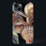 Treasures of the Sea iPhone 13 Case<br><div class="desc">This art print displays the finest things in nature within the ocean. Find all the different types of sea life in this image including a Conch Seashell,  Sand Dollars,  and Reefs buried deep in the sea. This art collection is a must have in your next Zazzle products.</div>