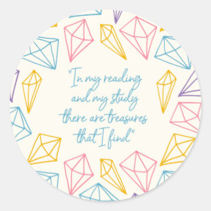 "Treasures That I Find" Classic Round Sticker