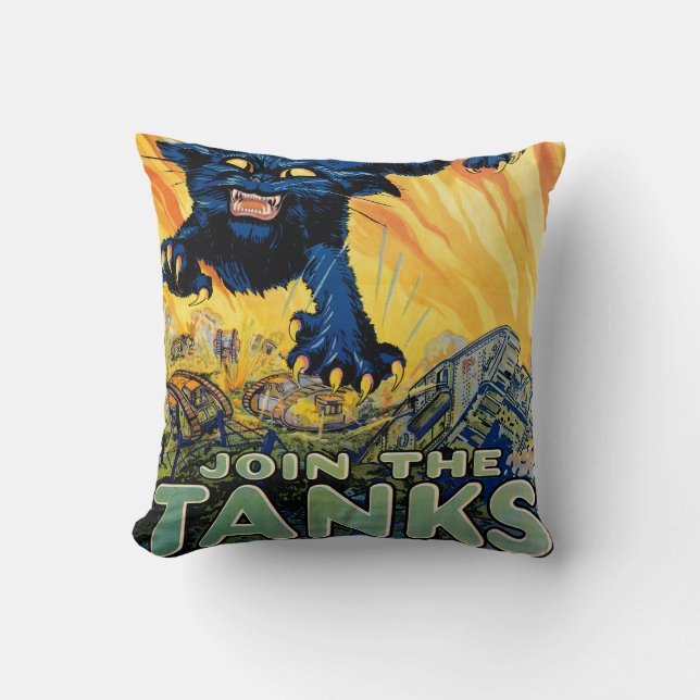 Treat 'em Rough - Join the Tanks Cushion (Front)