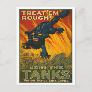 Treat 'em Rough - Join the Tanks Postcard