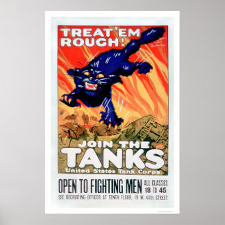 Treat 'Em Rough! Join the Tanks (US02077A) Poster