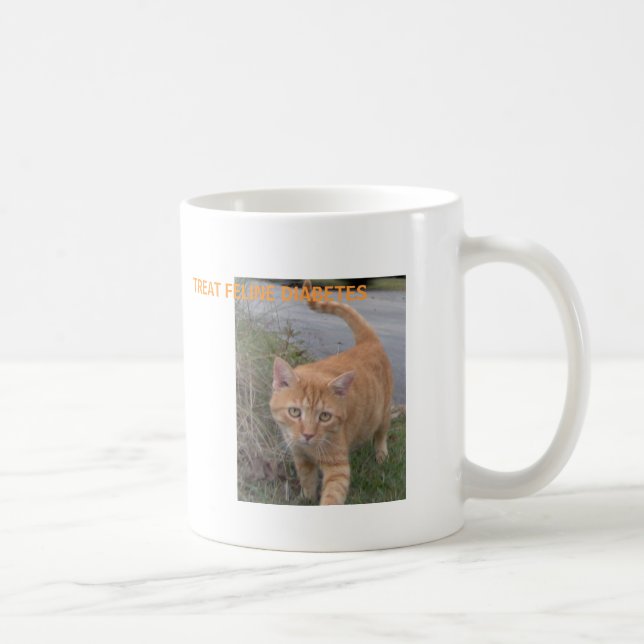 TREAT FELINE DIABETES COFFEE MUG (Right)
