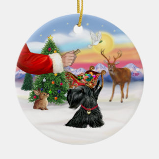 Treat for a Scottish Terrier Ceramic Tree Decoration
