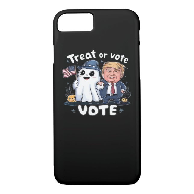 Treat Or Vote, Spooky Trumpkin, Halloween Graphic, Case-Mate iPhone Case (Back)