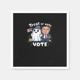 Treat Or Vote, Spooky Trumpkin, Halloween Graphic, Napkin