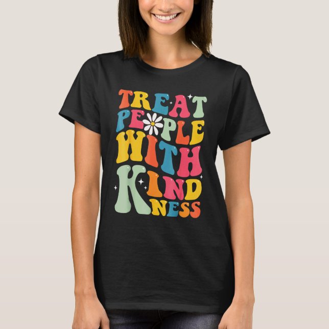 Treat People With Kindness Retro TPWK Inspirationa T-Shirt (Front)