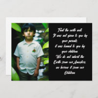 Treat the Earth Well | Tropical Boy Flat Greeting