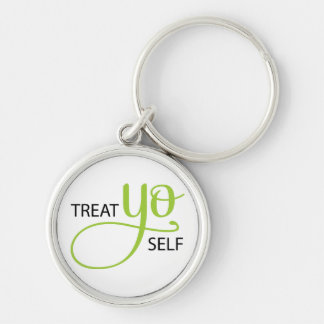Treat Yo Self Lime Key Ring