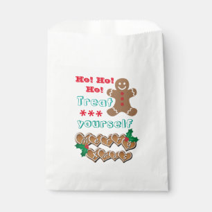 "Treat Yourself" Gingerbread Man Favour Bags