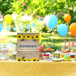 Treats Table Rustic Sunflower Baby Shower Poster