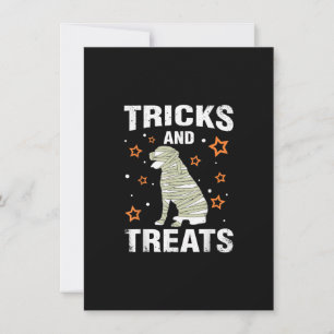 Treats _ Tricks Rottweiler Halloween Costume Mummy Thank You Card