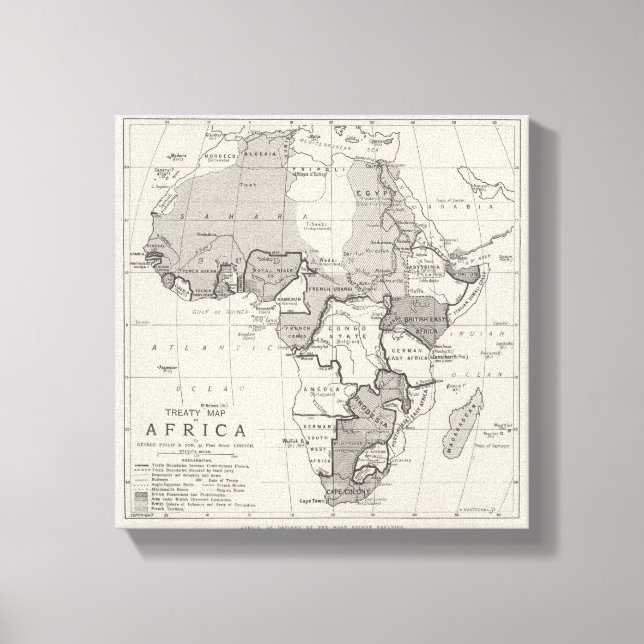 Treaty Map of Africa Canvas Print (Front)