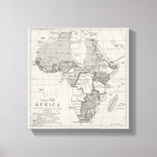 Treaty Map of Africa Canvas Print