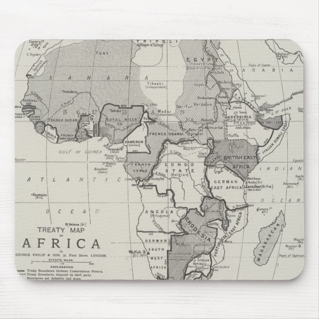 Treaty Map of Africa Mouse Pad (Front)