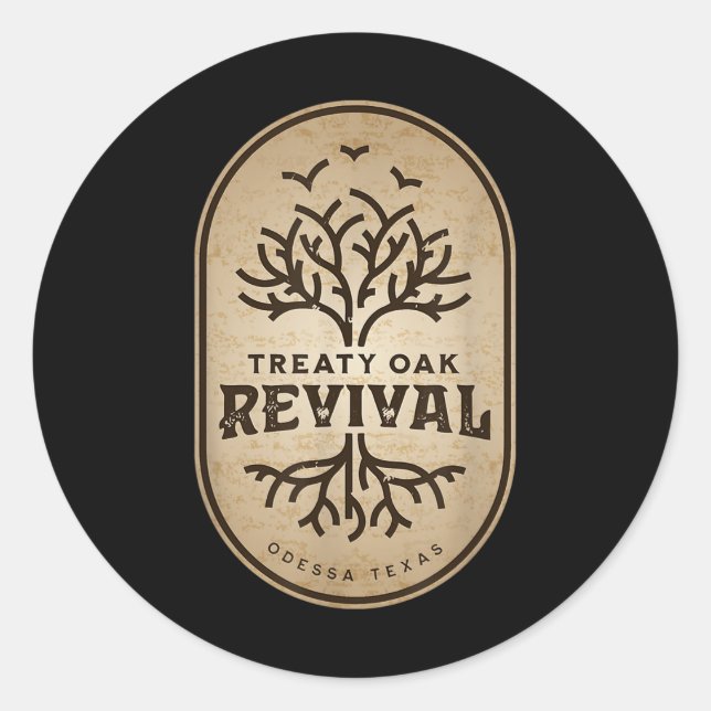 Treaty Oak Revival Shirt Men Women Kids Treaty Oak Classic Round Sticker (Front)