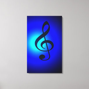 Treble Blue Canvas Print
