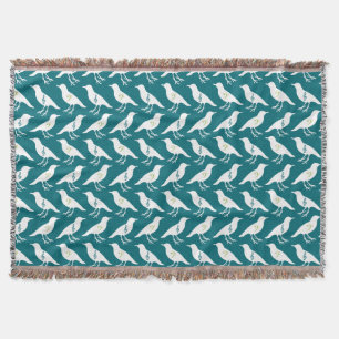 Treble Clef, Bass Clef and Birds Music Themed Gift Throw Blanket