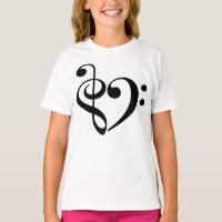 Treble Clef Bass Clef Heart Music Lover
