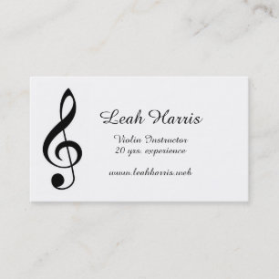 "Treble Clef" Business Cards