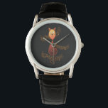 Treble Clef Cat Watch<br><div class="desc">A cute treble-clef shaped cat surrounded by music.</div>