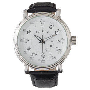 Treble Clef Circle of Fifths Watch