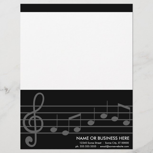 treble clef customised letterhead (Front)
