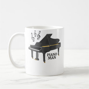 Treble Clef Grand Piano Man Coffee Mug