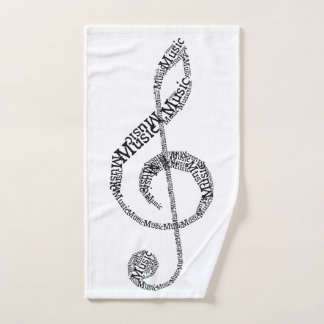 Treble Clef  Hand Towel
