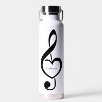 Treble Clef Heart Music Note Personalised