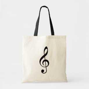 treble clef icon tote bag