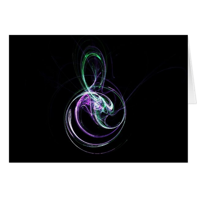 Treble Clef Jazz Card (Front Horizontal)